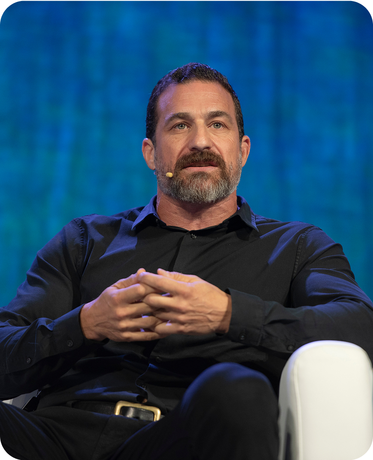 Dr. Andrew Huberman giving keynote address at Eudēmonia Summit 2024